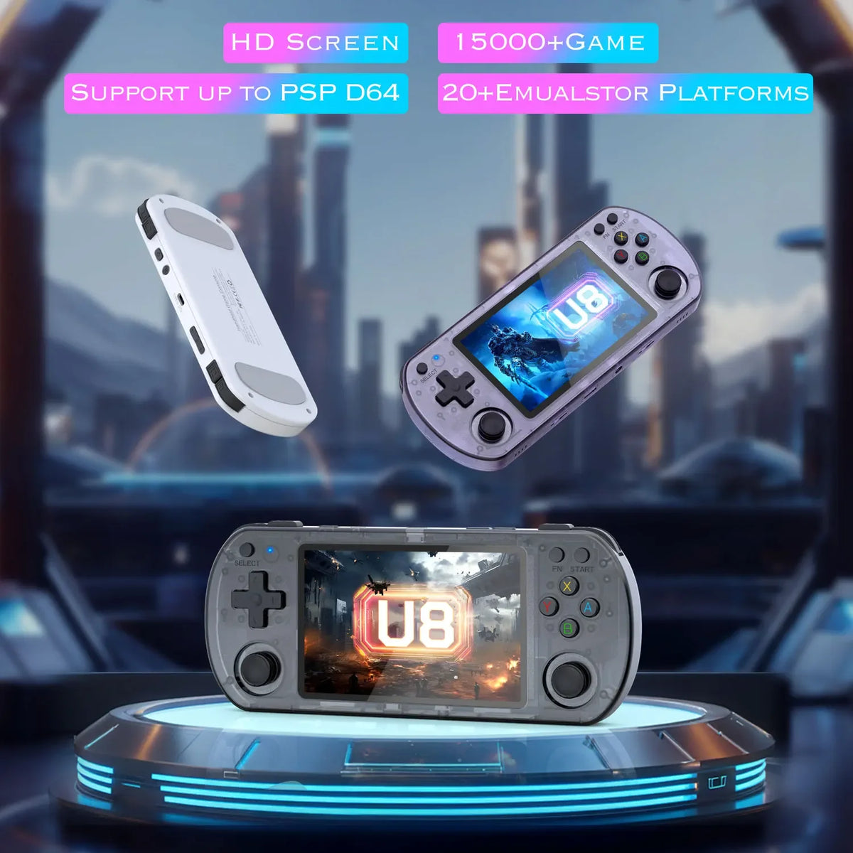 U8 Retro Handheld Video Game Console Linux System 4.0 Inch IPS Screen Portable Pocket Video Player R36S 64G 128G Game