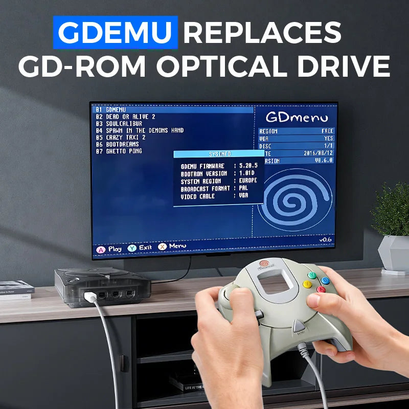 New GDEMU V5.20.5 Optical Drive Emulation Board and Remote Card Mount Kit for DC Console For SEGA Dreamcast GDU DC VA1 Board