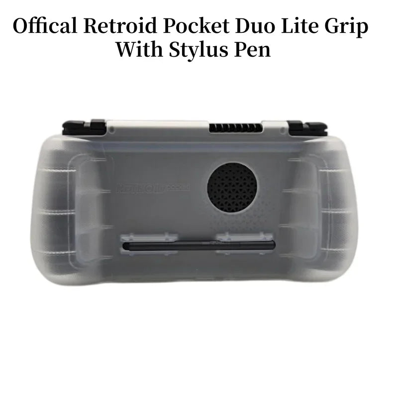 Official Original TPU Grip Case for Retroid Pocket Duo Lite/Lite Plus with Stylus Pen Slot Ergonomic Anti-Drop Stand Holder