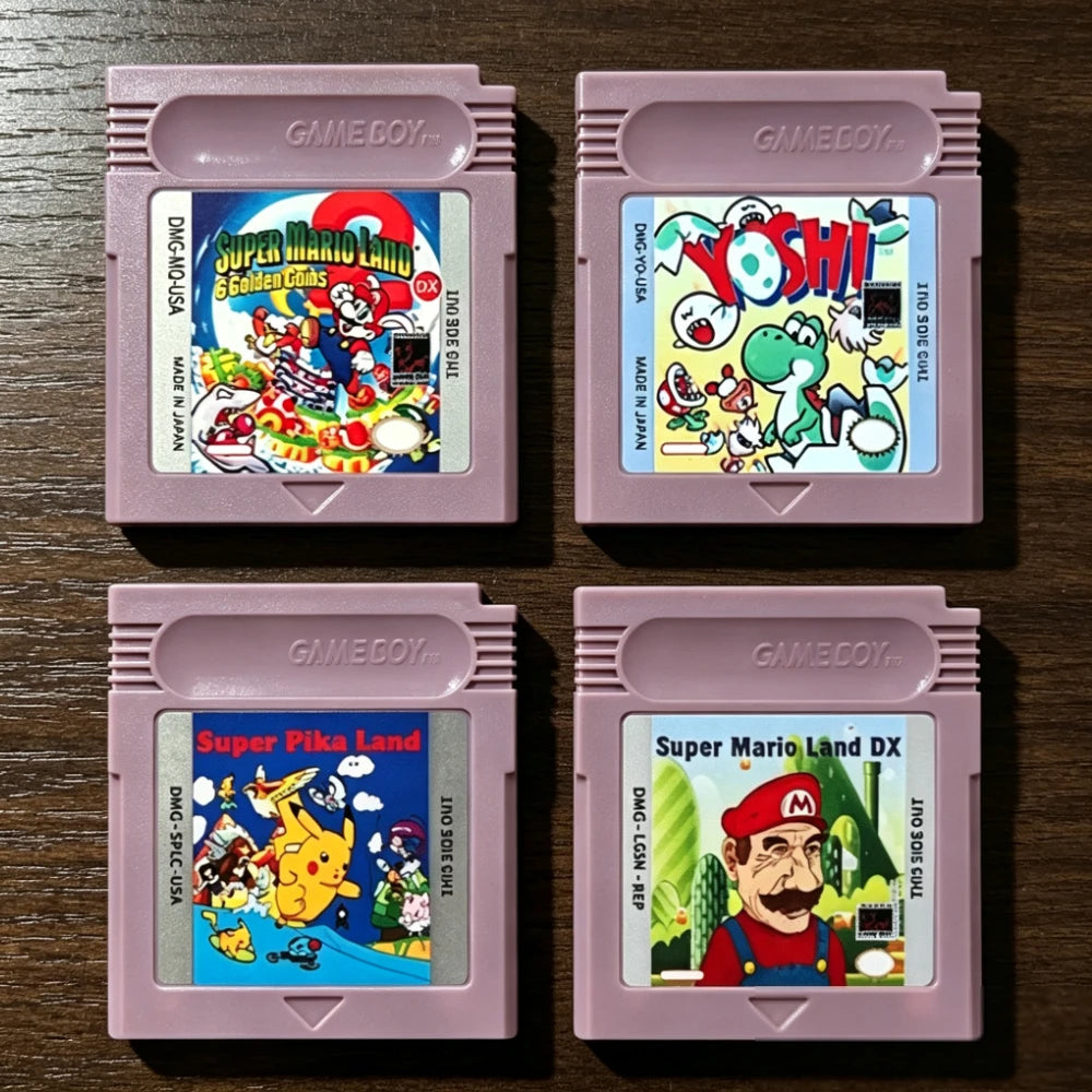 GBC Game Cartridge, Wario Land, Donkey Kong and Mario Selections