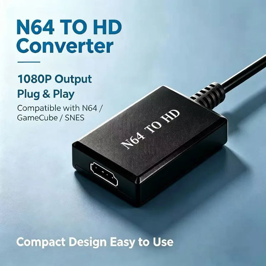 N64 SNES GameCube to HDMI Adapter with 1080P Output