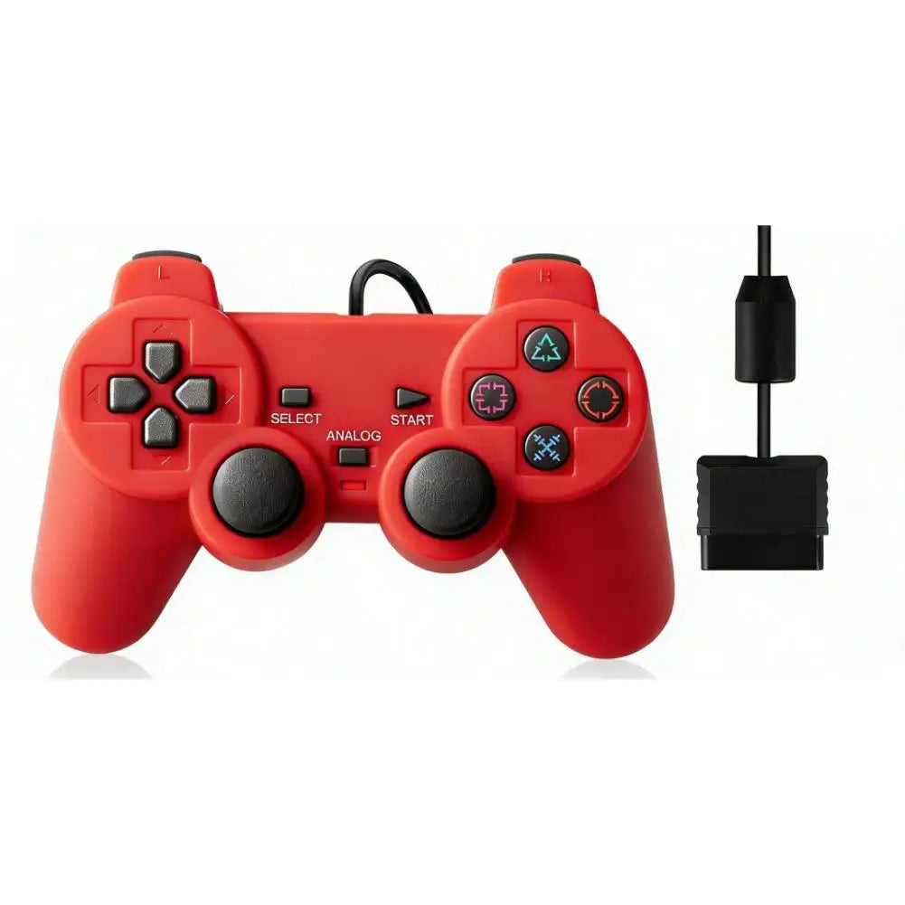 Wired Gamepad Controller for PS1/PS2/PS2 Slim Console Transparent Dual Motor Vibration Joypad Joystick Gaming Accessories