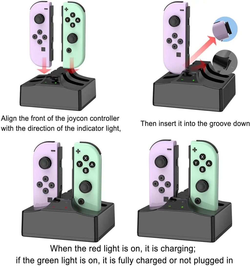 Nintendo Switch / Switch 2 Joy-Con 4-in-1 Charging Dock Station