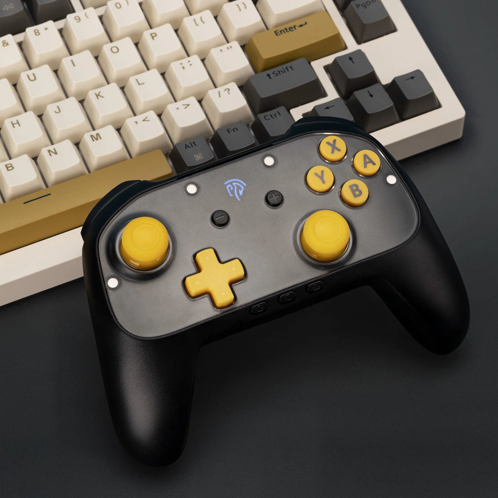 EasySMX S10C Wireless Gamepad for Switch 1/2 PC Android iOS, Hall Effect Joystick Programmable Buttons, 9-Axis Motion Control
