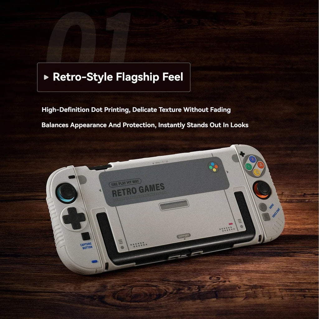IINE Retro Case for Nintendo Switch 2 Full Wrap Silicone Cover