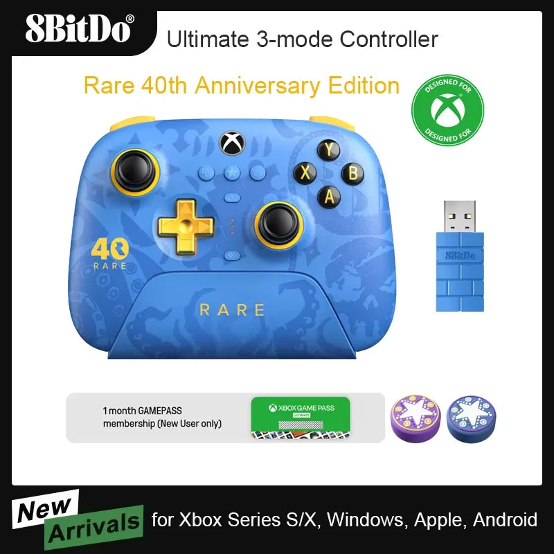 8BitDo Ultimate 3-mode Controller for Xbox, Rare 40th Anniversary