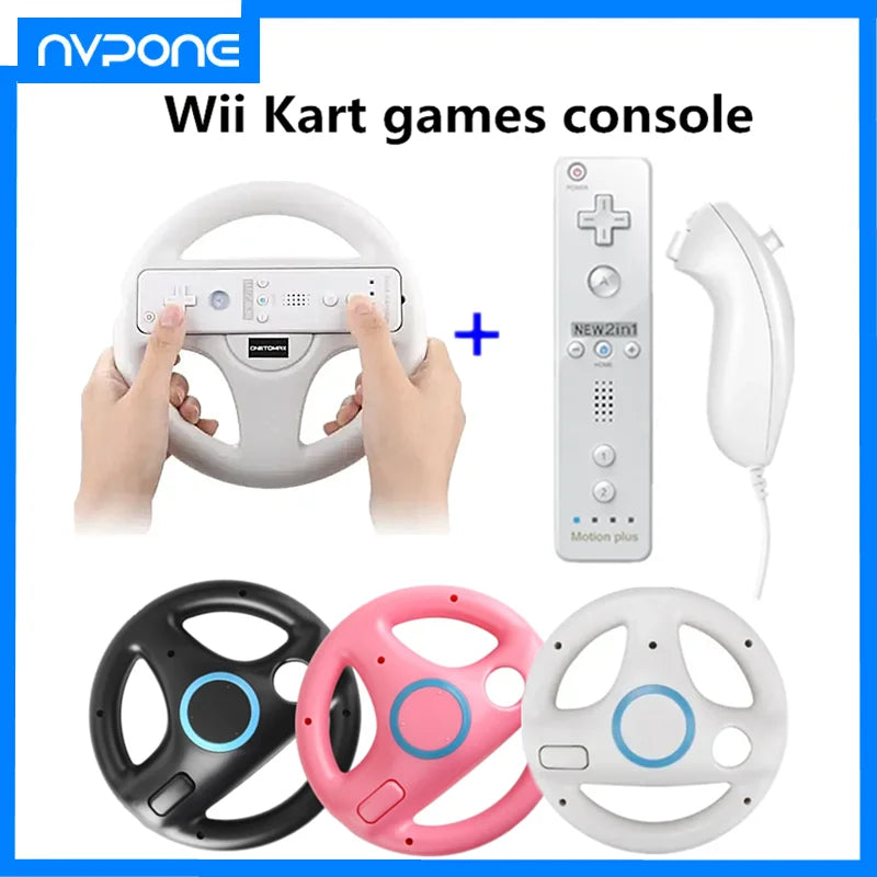 Racing Steering Wheel Attachment for Wii Remote, 1 Pair
