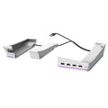 For PS5 Slim Horizontal Holder Base Stand Holder Stable with 4-Port USB2.0 Hub Host Rack Storage Holder for Playstation 5 Slim