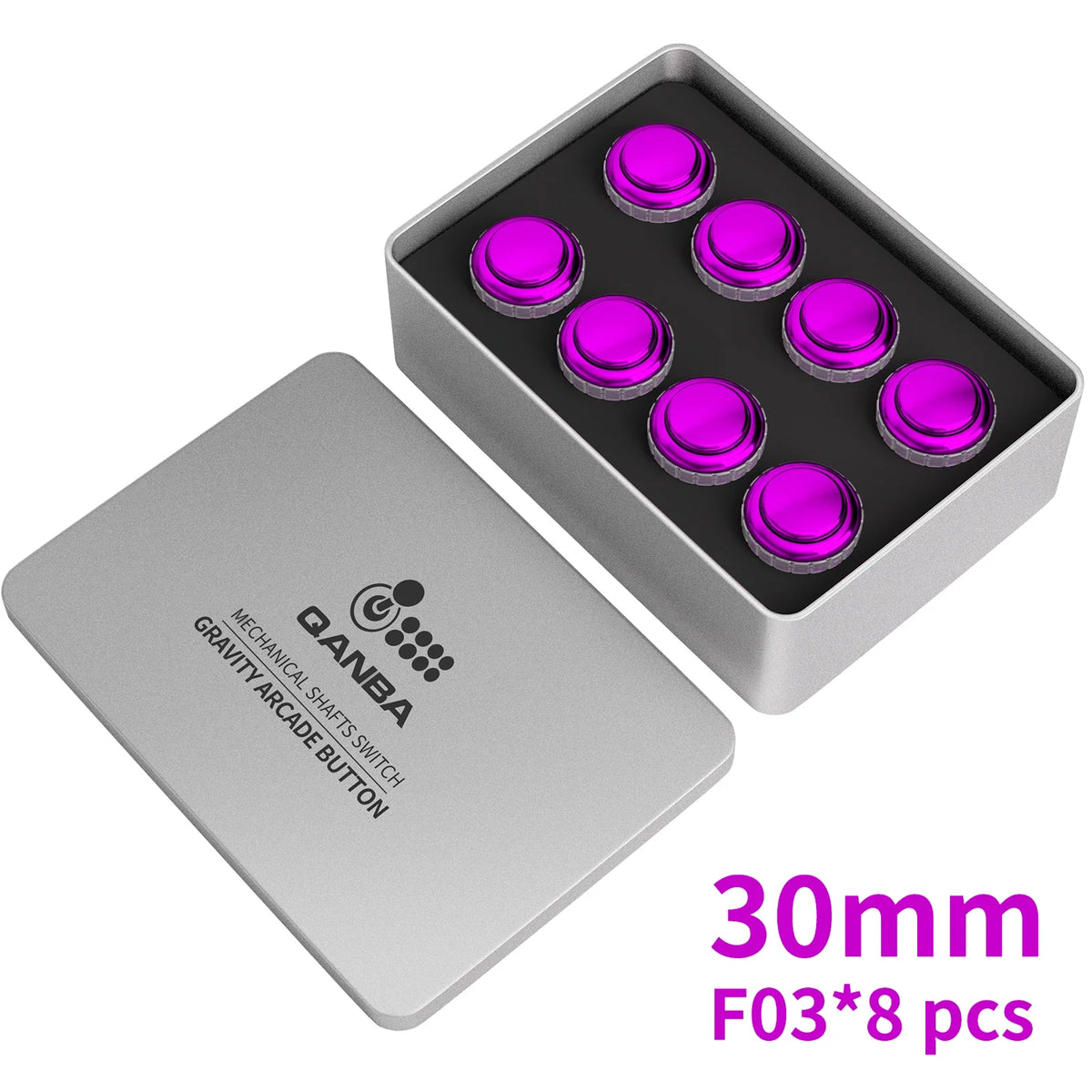 QANBA Gravity LX Arcade Buttons Metallic Color 30mm Mechanical Pushbutton Switch Arcade Stick Accessory DIY Parts