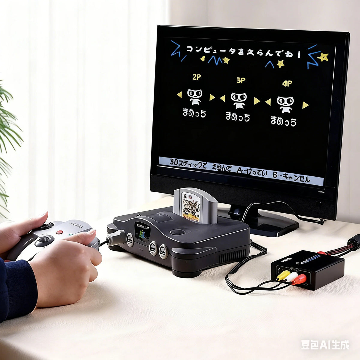 N64 S-Video and AV to HDMI Converter with Upscaler