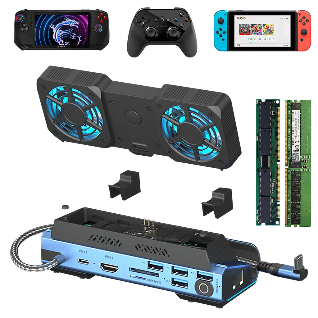 10-in-1 Dock for Nintendo Switch & Steam Deck, M.2 NVMe Box