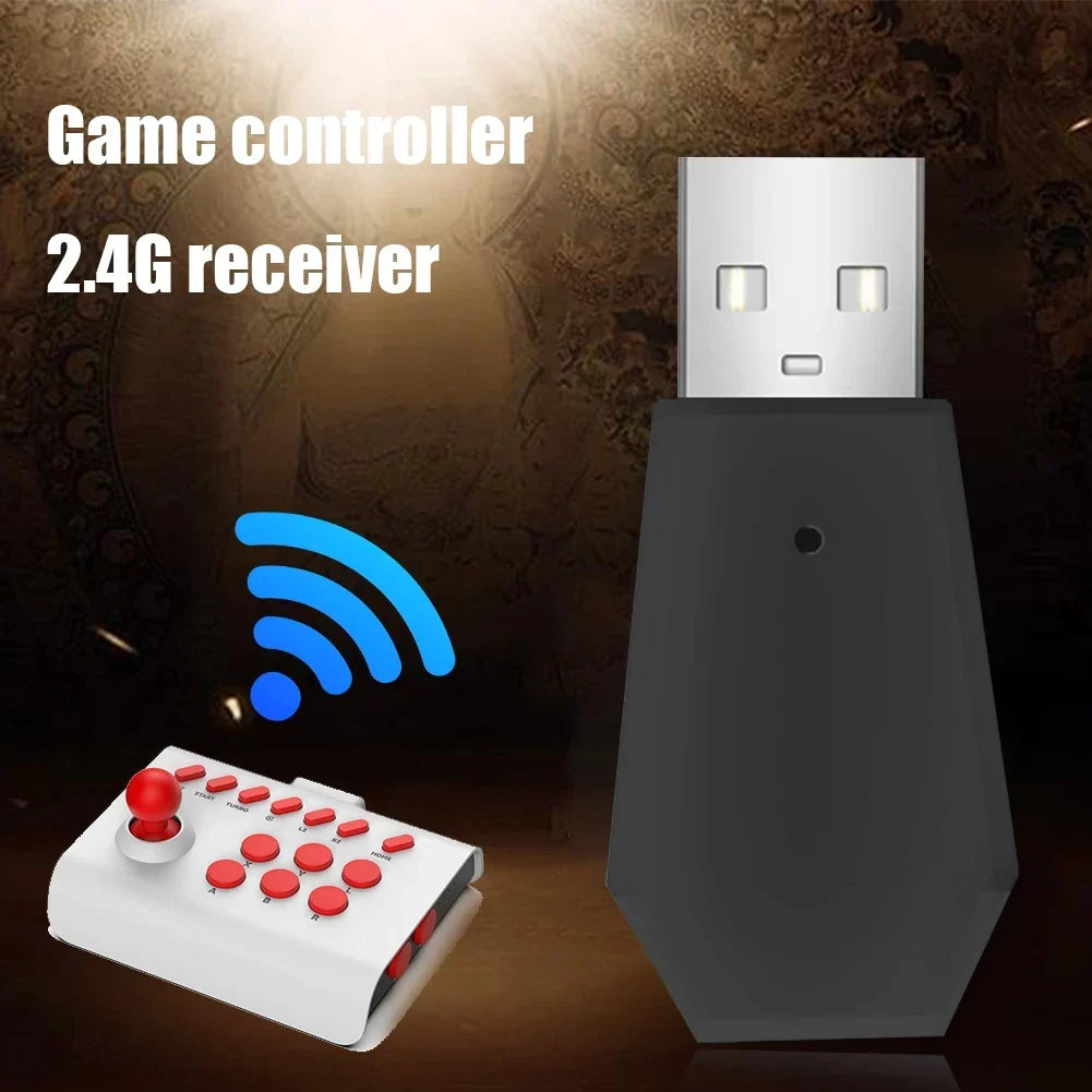 2.4G Game Console Receiver Replacement USB Wireless Dongle Receiver Bluetooth-compatible Accessories for TV PC Computer