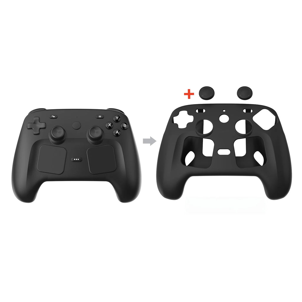Silicone Case for Steam Controller 2 – Full Coverage Skin with 2 Thumb Caps, Anti-Slip, Dust-Proof, Precision Cutouts