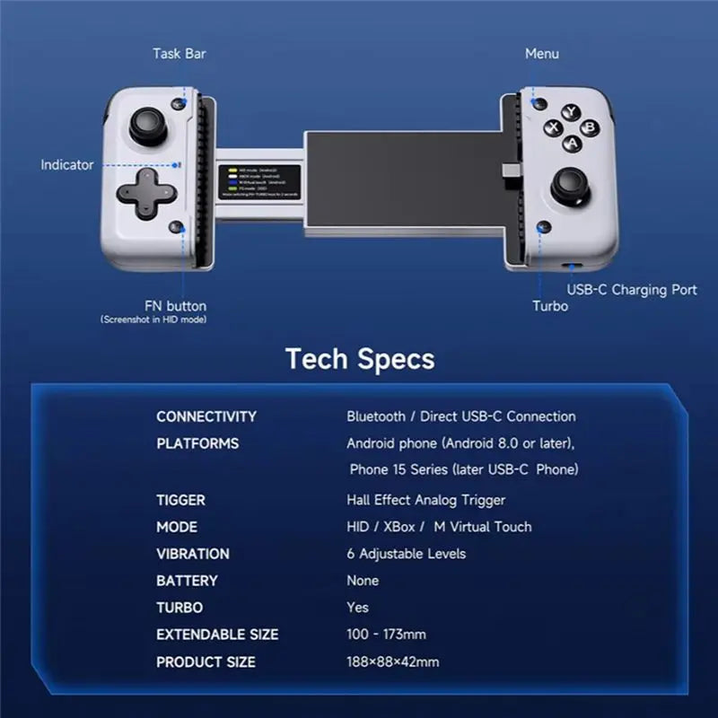 M05 Type-C Phone Controller for Android, Game Pass & xCloud