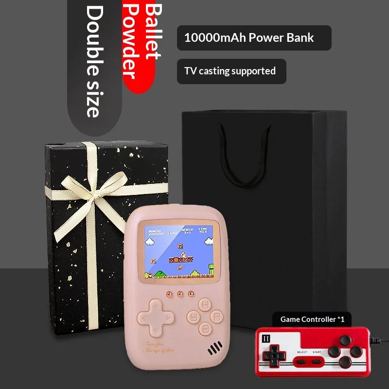 Retro Handheld Game Console with 10000mAh Power Bank, 500 Games