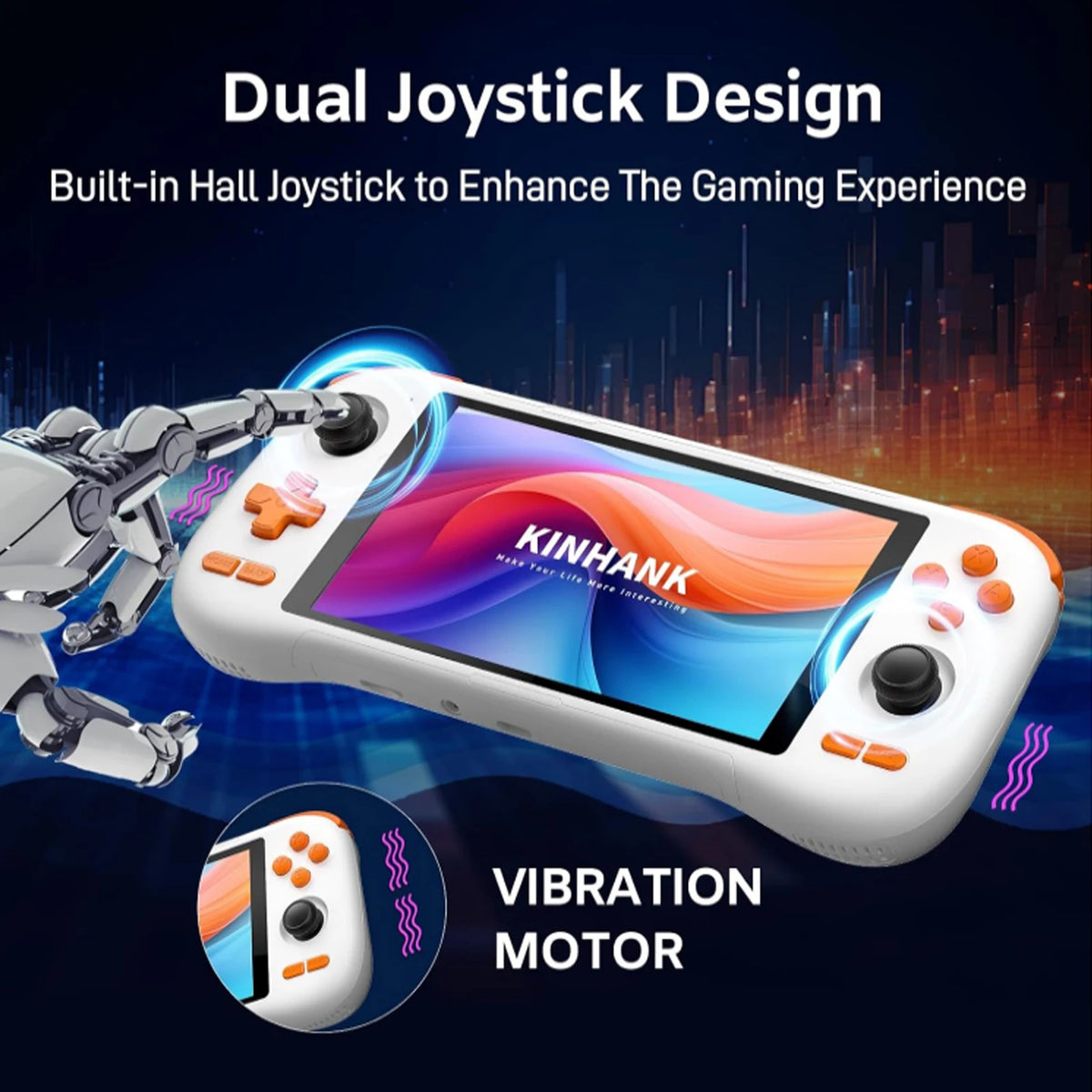 Handheld Game Console Android 14 System Portable Retro Video Game Player Built-in Massive Game Library 1080p IPS Touch Screen