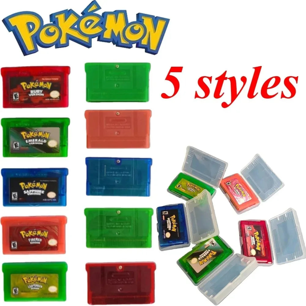 Pokémon 5-Game Reproduction Cartridge for GBA, Box Options