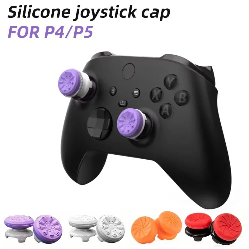 Silicone Thumb Grips for PS4 PS5 Controller, 2pcs Extender Caps