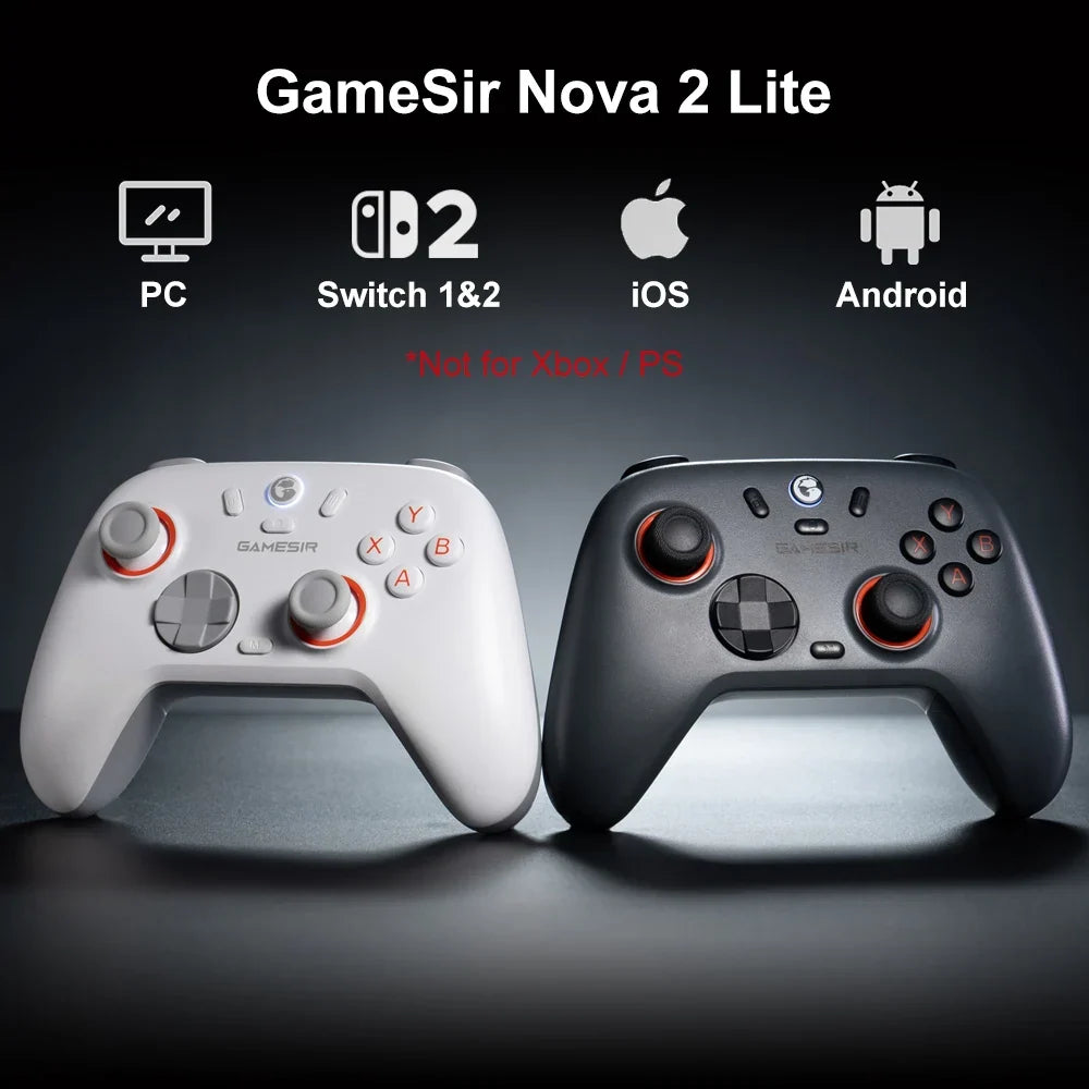 Gamesir Nova 2 Lite Controller for PC Nintendo Switch Bluetooth Wireless Hall Effect Ultra-Low Stick Latency Mechanical Bumper
