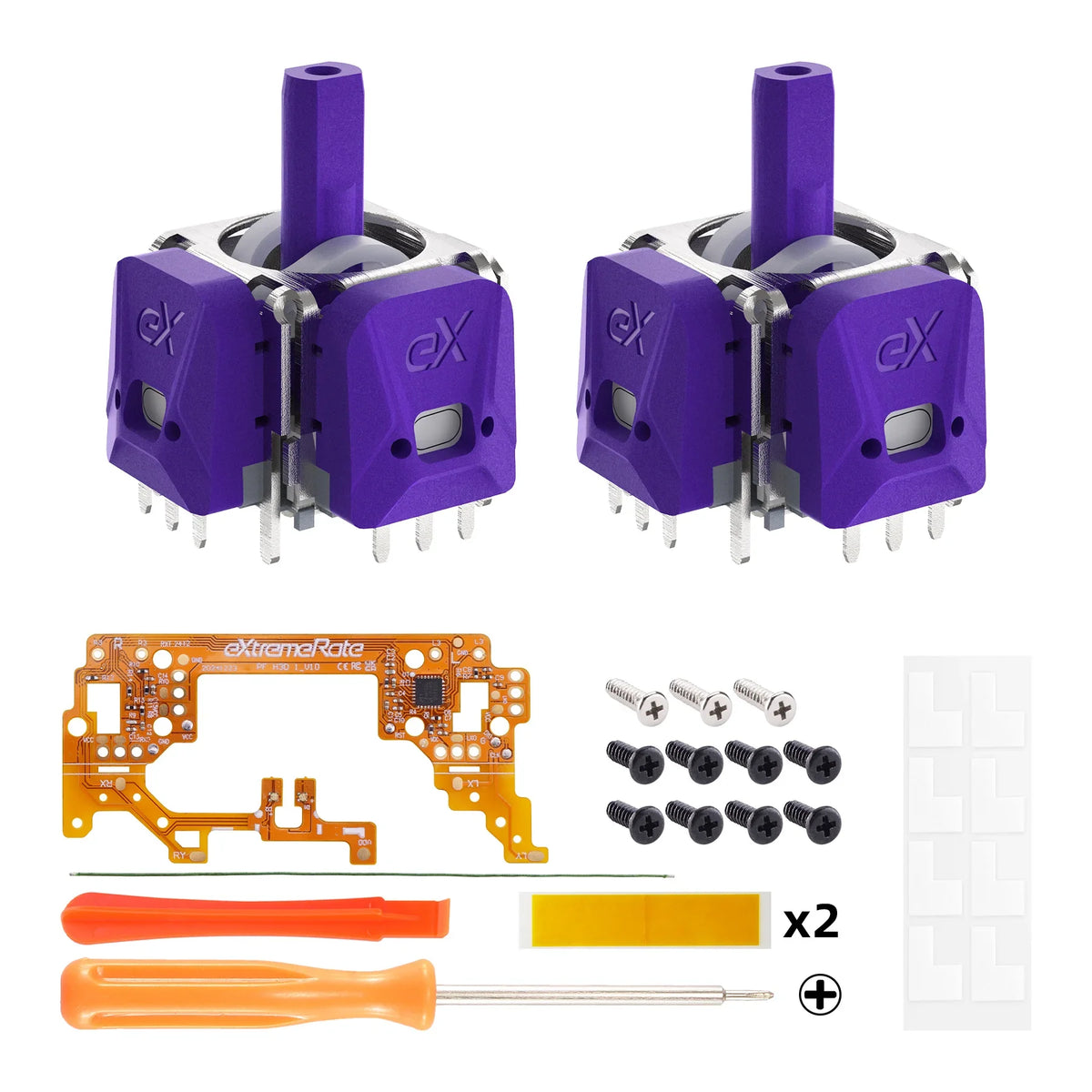 eXtremeRate Hall Effect Joystick Kit for PS5 Controller, 3D Analog Stick Repair Accessory with Sensor & Calibrate Board