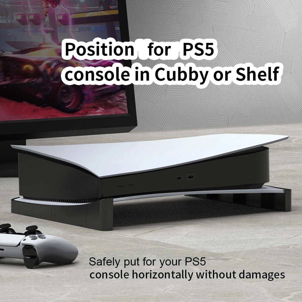 2pcs/set Horizontal Storage Stand for PS 5 PS5 Digital / Optical Drive Edition Game Console Dock Mount Holder White/Black stand