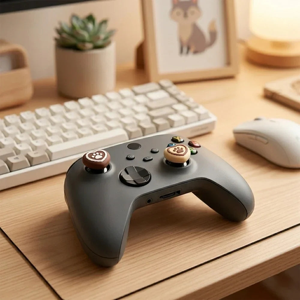 Data Frog Silicone Thumb Grips for PS5 DualSense, PS4, Xbox Series, Switch 2 Controller - Non-Slip Joystick Caps 4 Pack