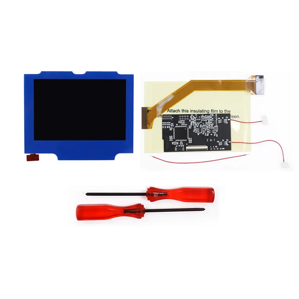 No Solder For GBA SP V2 IPS LCD Screen Backlight Backlit Color Model Kit For Game Boy Advance