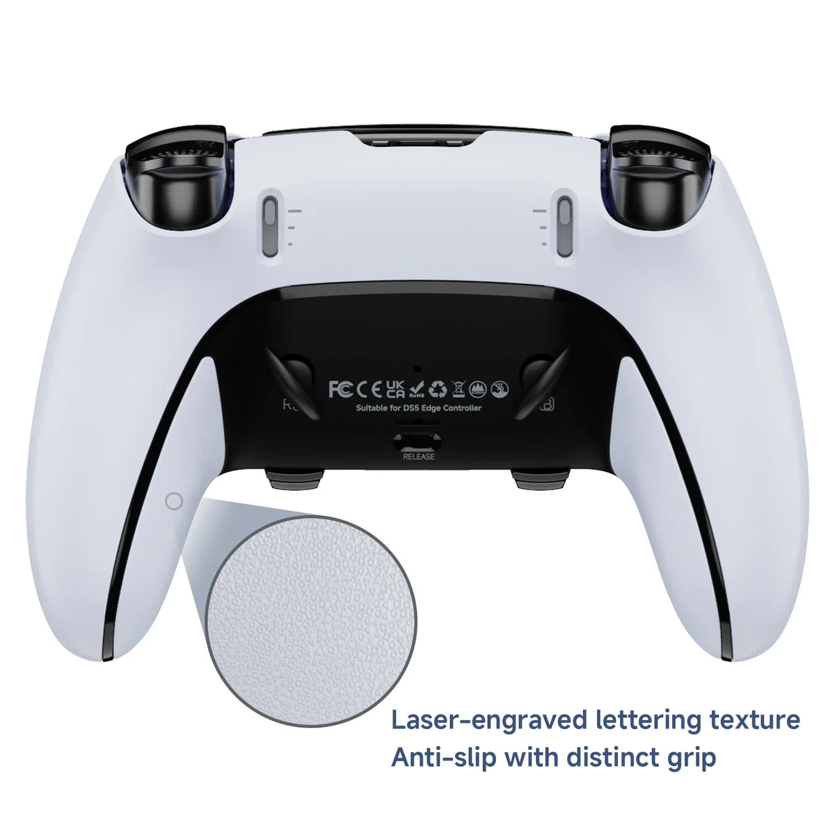 CHARM FOCUS DIY Shell for PS5 Edge Controller, Anti-Slip Grip