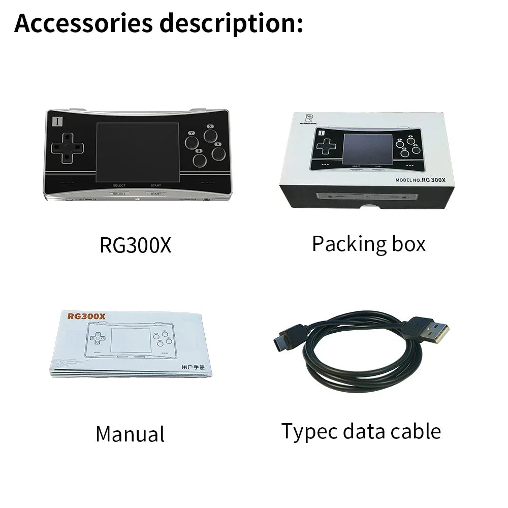 ANBERNIC RG300X Handheld Console with 64G TF Card, 5000 Games