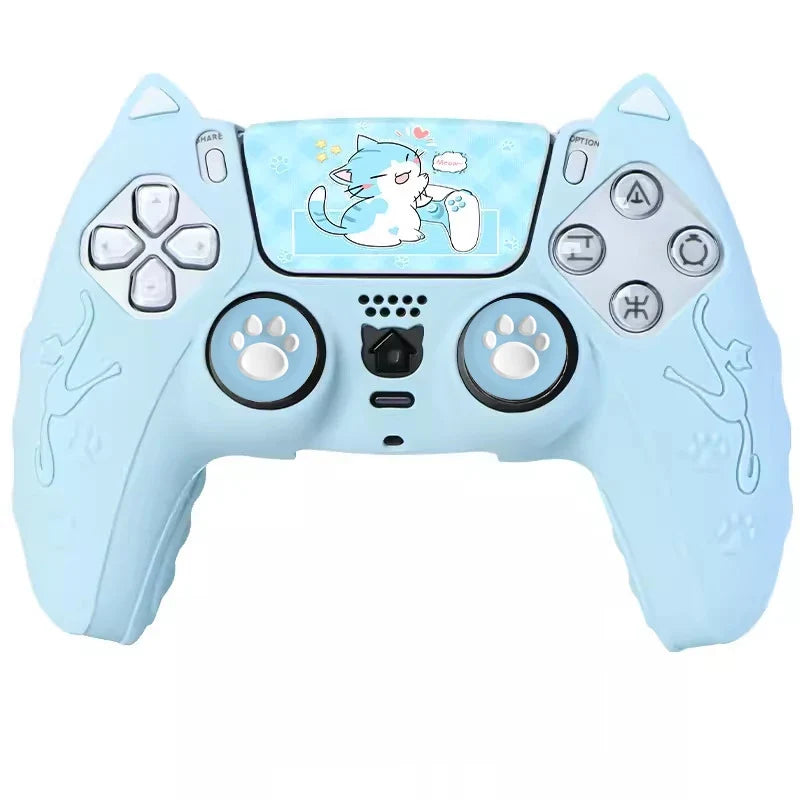 Cat Silicone Skin for PS5 Controller, Thumb Grips Protector