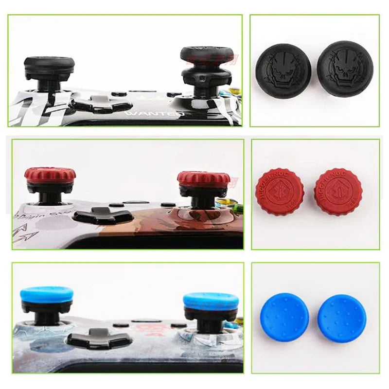 Silicone Thumb Grips for PS4 PS5 Controller, 2pcs Extender Caps