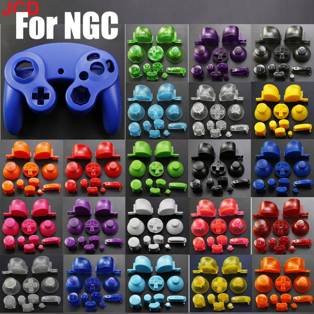 JCD 1set  Analog Stick Cap Buttons Keypads Y X A B Z Buttons Joystick Stick Caps For Gamecube For NGC Controller