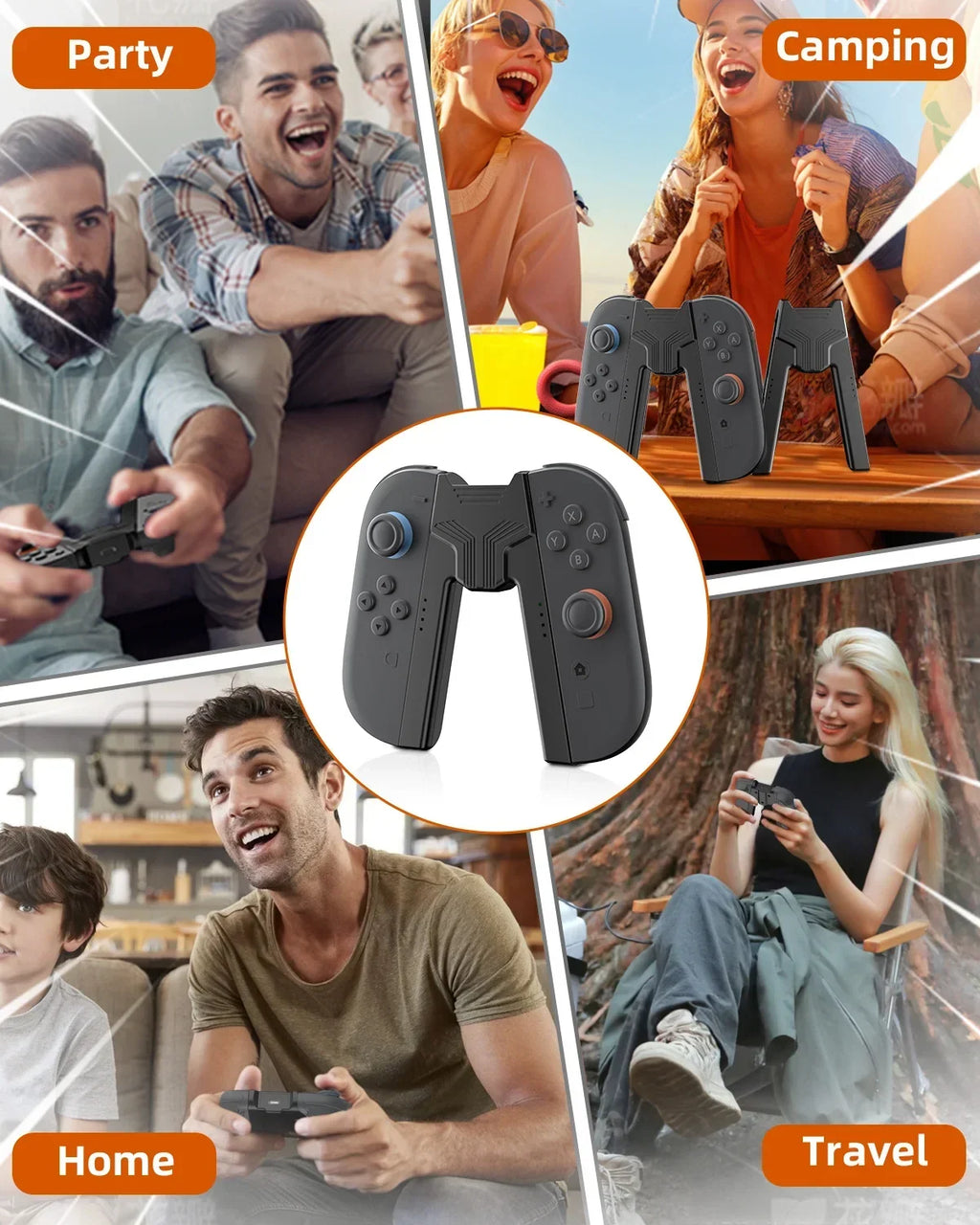 Aolion Nintendo Switch 2 Joy-Con Charging Grip, Dual Charging Holder