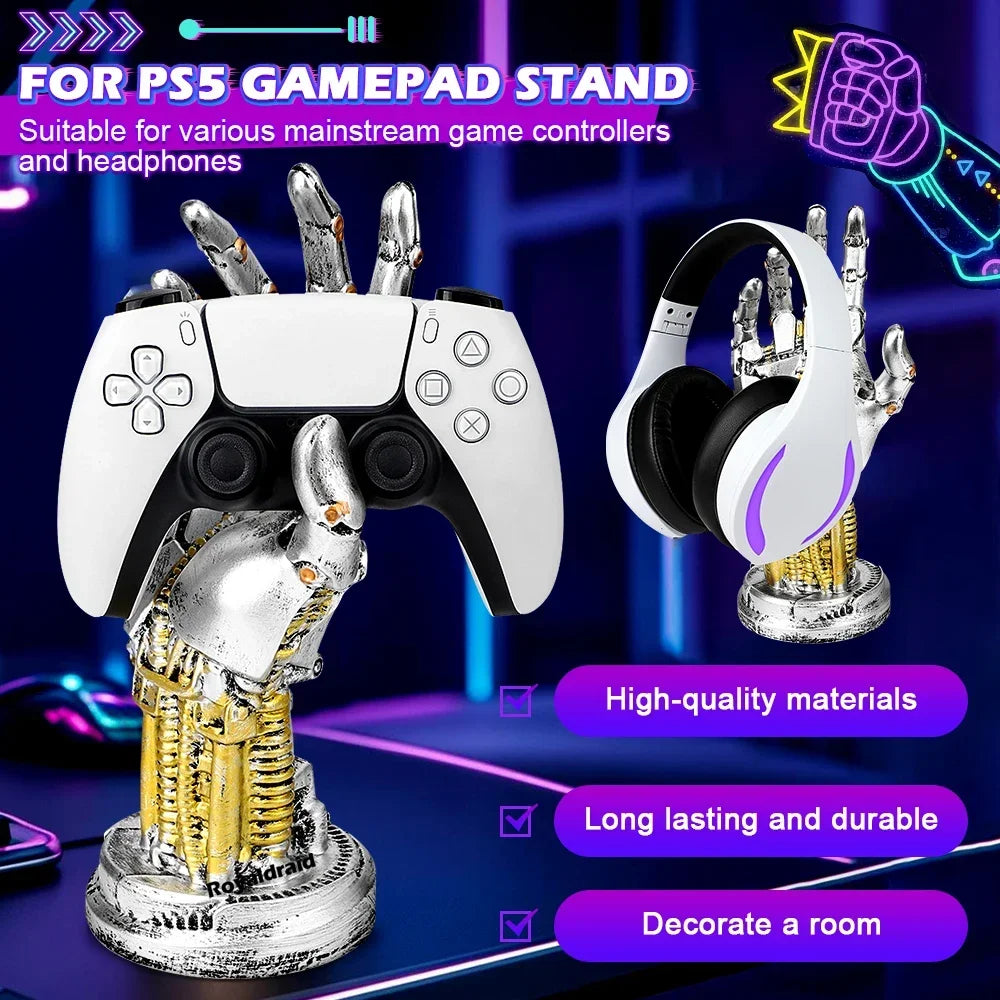 NEW Creative Game Controller Desktop Storage Stand Mechanical Arm Holder For PS5/PS4 Gamepad Bracket Headphone Home Decoration