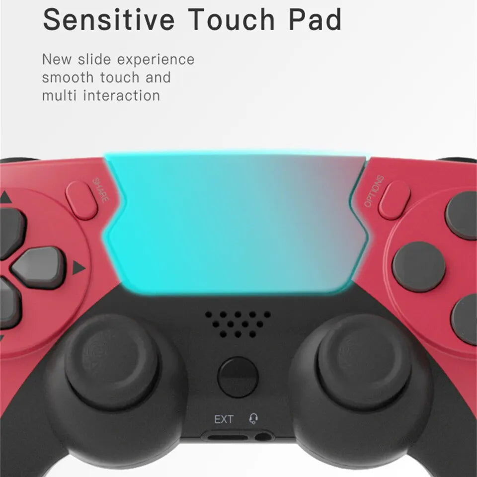 GAMINJA P48 Wireless Gamepad with Six Axis Gyroscope Game Controller For PS4 PS3 Console Win 7 8 10 Dual Vibration PC Joystick