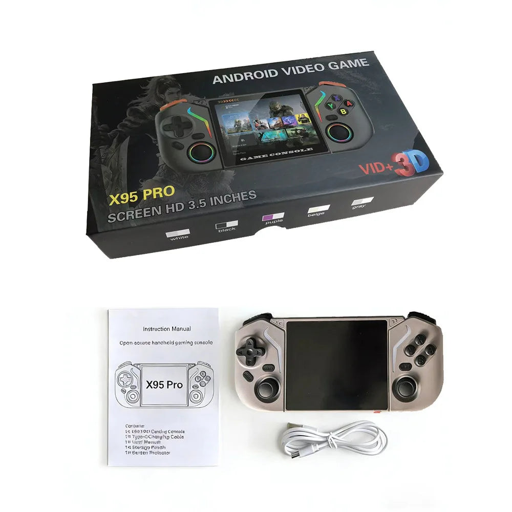 Handheld Gaming Consoles X95 Pro Open Source Android Dual System Dual Joystick Retro Portable Video Game Player For Adults Use