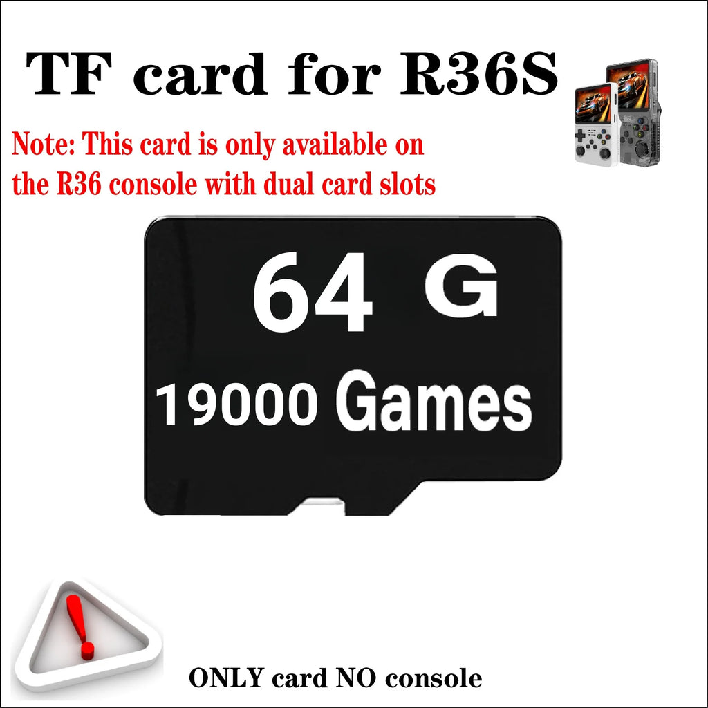 Memory Card For R36S Retro Handheld Video Game Consoles Linux System 3.5 Inch IPS Screen Portable Player 128GB 256GB Games Gifts