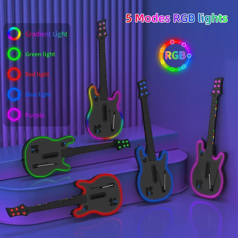 2.4G Wireless Guitar Controller for PS4, PS3, PC, Guitar Hero