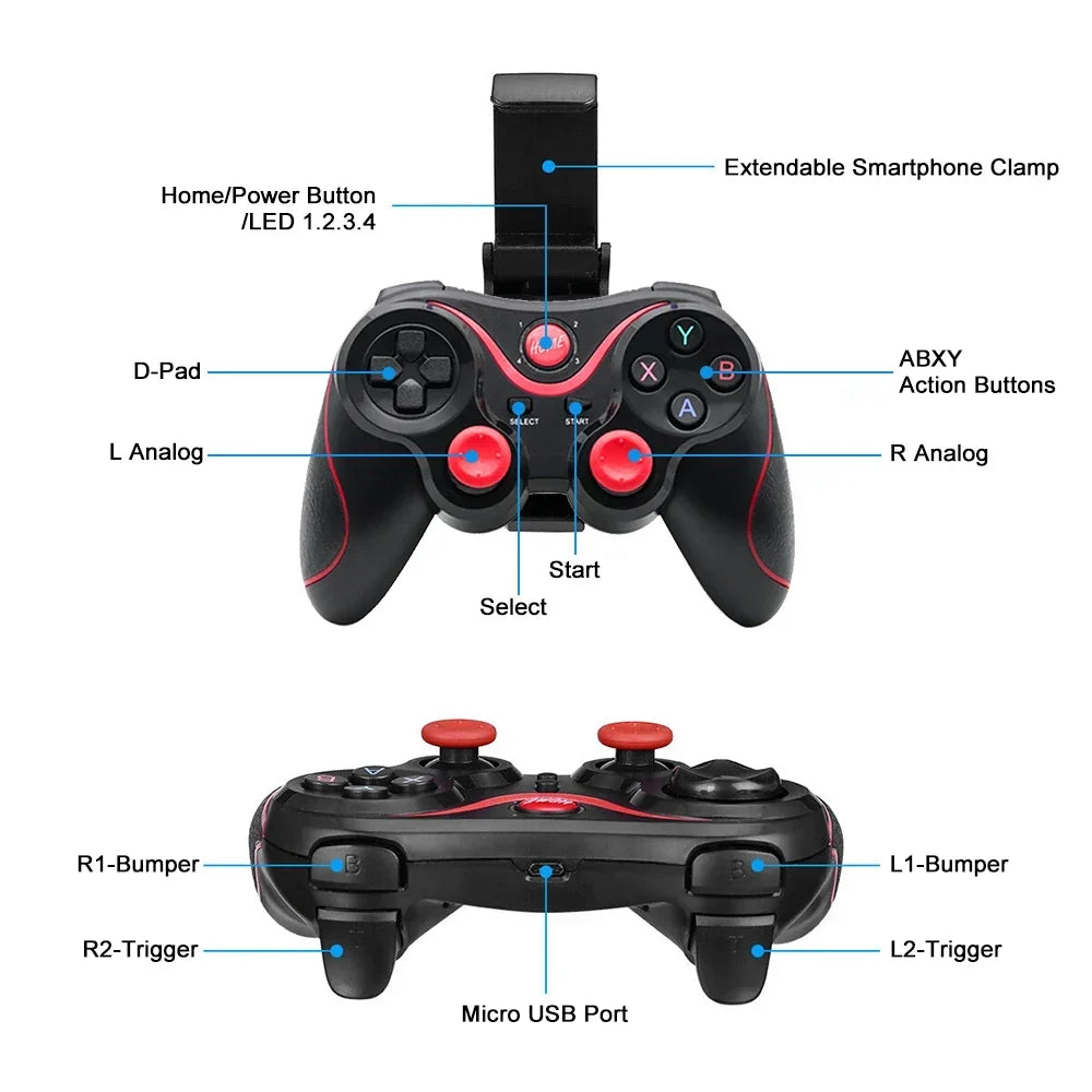 X3 Wireless Bluetooth Game Controller for PC Android iOS TV Box