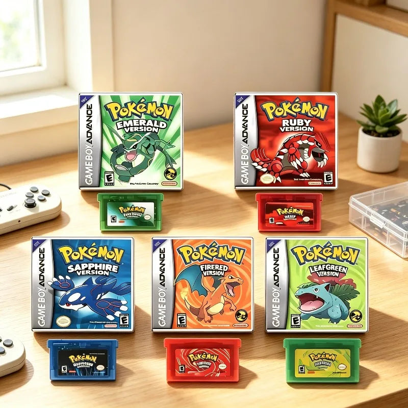 GBA 5-Game Reproduction Cartridge, Emerald, FireRed and More