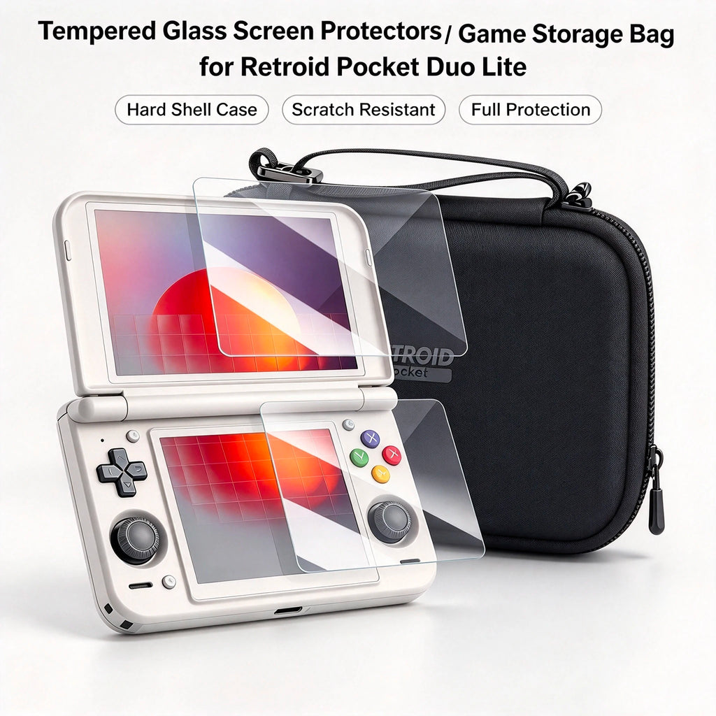 Tempered Glass Screen Protector and Storage Bag Options