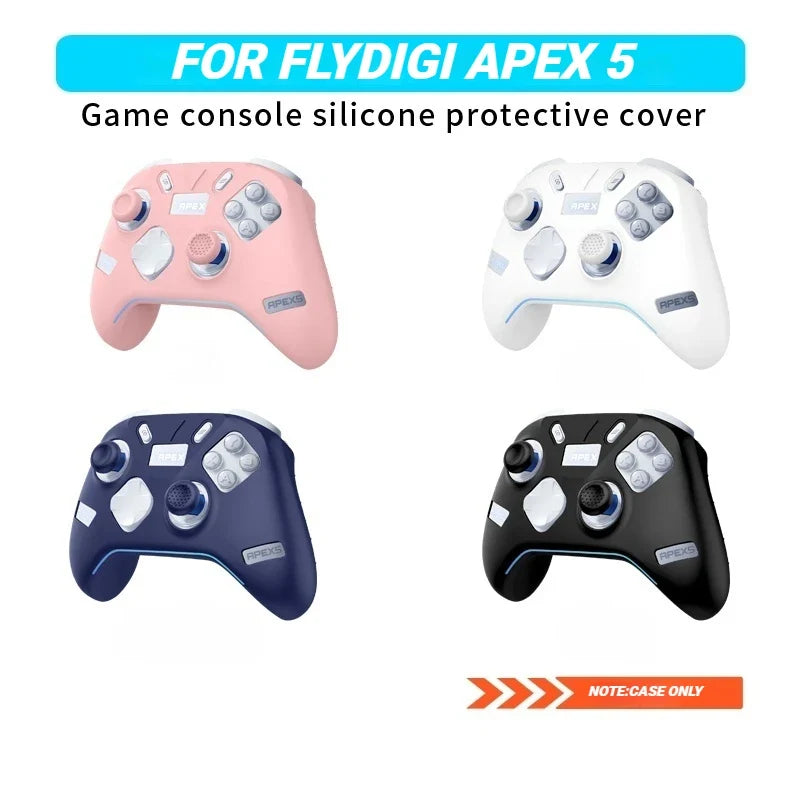 For Flydigi Apex 5 Game Controller Protective Silicone Case With 4Pcs Joystick Caps Soft Case APEX 5 Game Controller Accessories