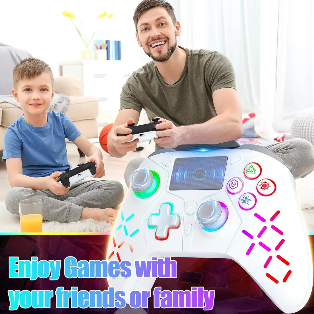 Wireless Controller for PS5 with Dual Motor, Touchpad, Turbo
