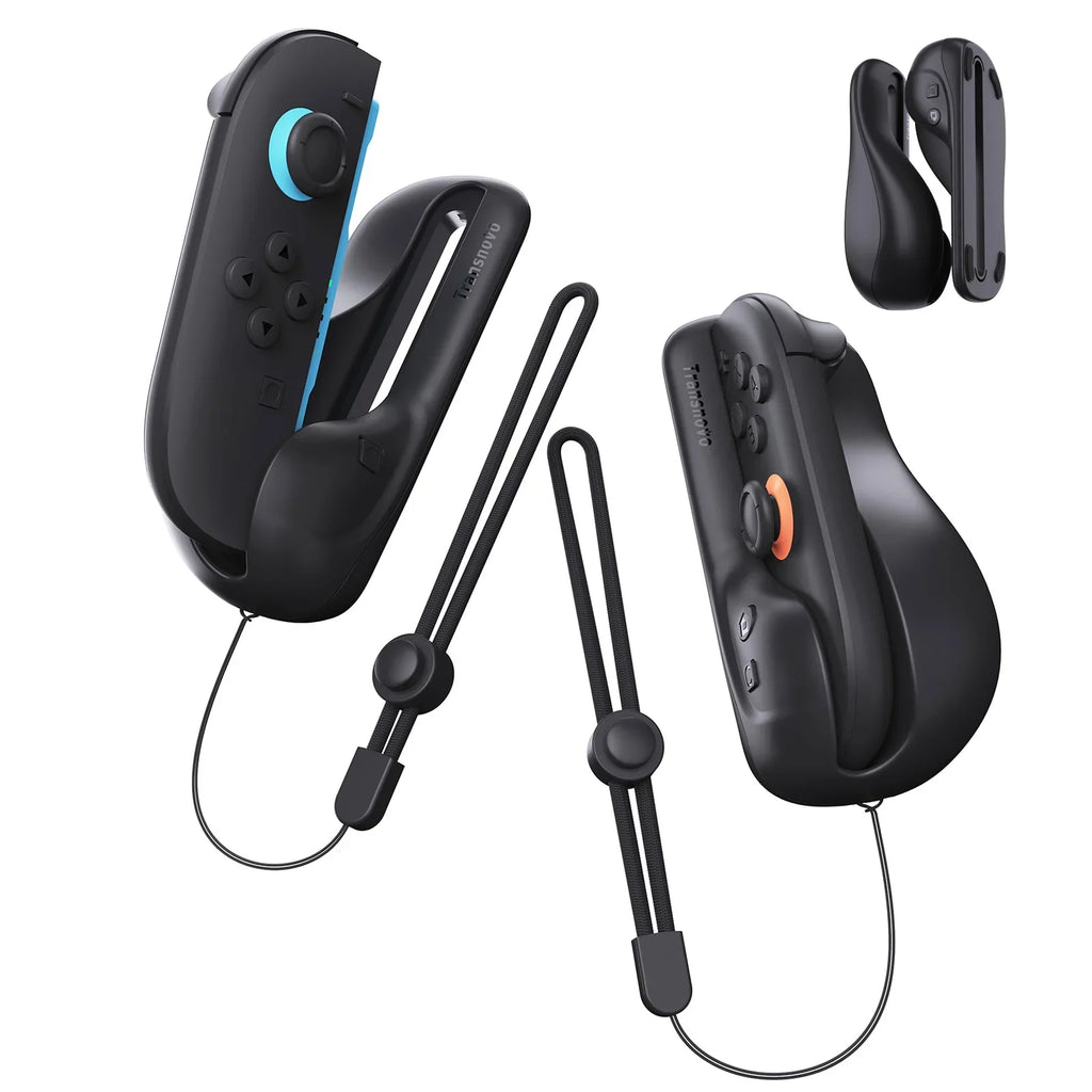 Transnovo S73-014 Mouse Grips for Switch 2 with Wrist Strap