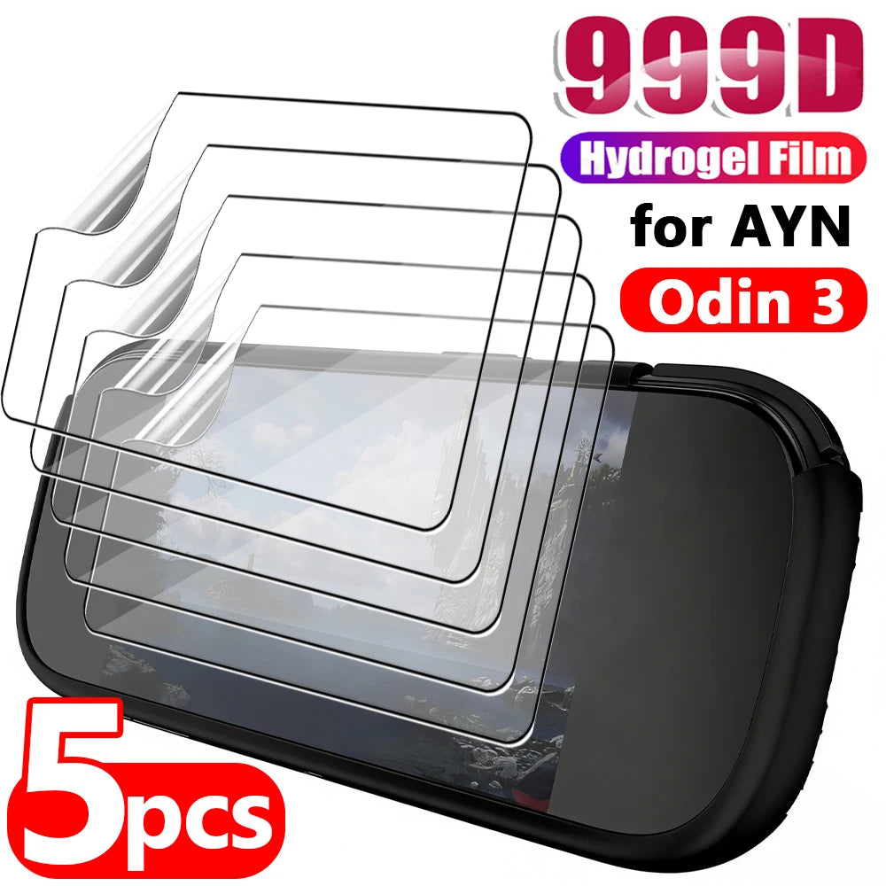 Soft Screen Protectors for AYN Odin 3 HD Clear Scratch-proof Shatterproof Hydrogel Film Game Console Protective Cover for Odin 3