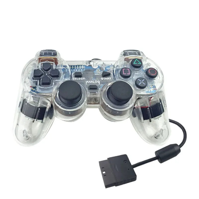 9 Colors Wired Gamepad for Sony PS2 Console, Dual Vibration