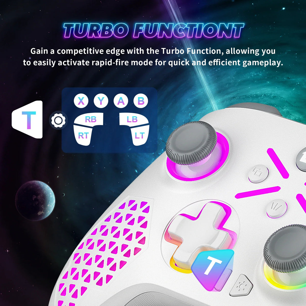 Controller For Xbox One/S/X/Series S/X PC Console Gaming Joystick 2.4G Wireless Gamepad 6-Axis Dual Vibration Hall Effect Rocker