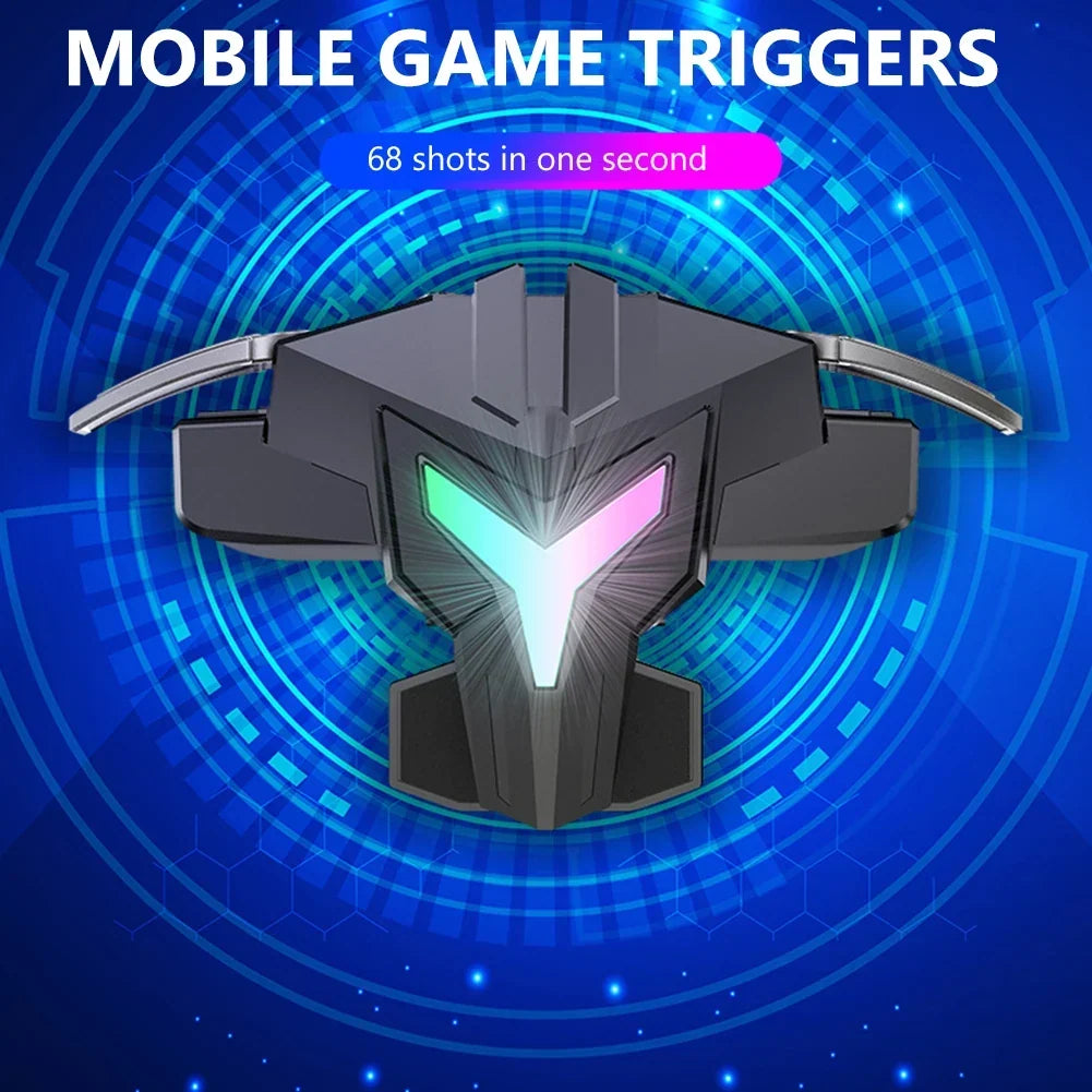 1/2pcs RGB A1 Mobile Gaming Trigger Professional 4 Finger Game Controller Gaming Aim Shooting Triggers Joystick for Mobile Phone