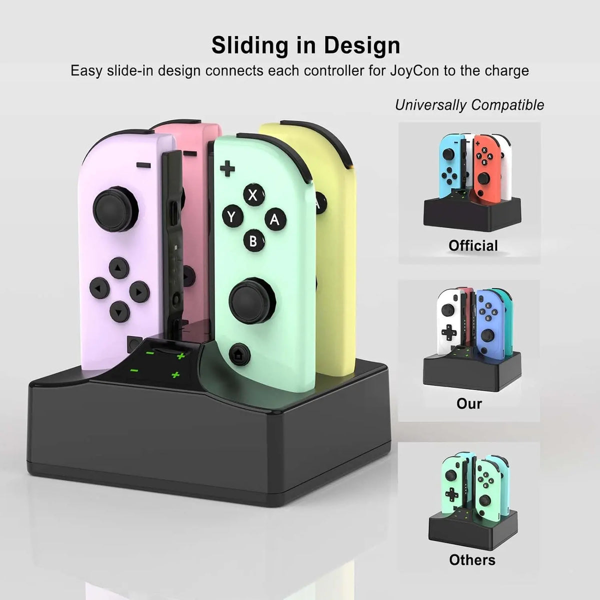 Nintendo Switch / Switch 2 Joy-Con 4-in-1 Charging Dock Station