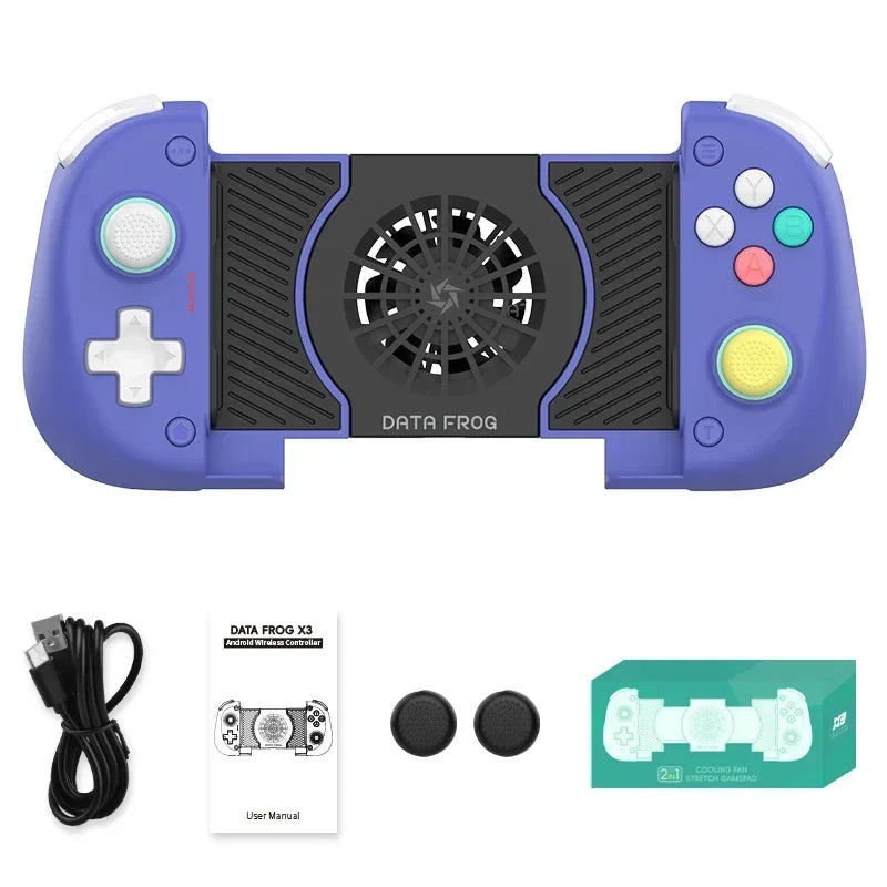 DATA FROG X3 Pro Wireless Mobile Gaming Controller for Smartphone Esports Gamepad with Dual Vibration Ergonomic Design